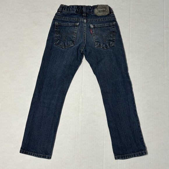 Lot 3 Levi’s Kids Boys 5 Regular 510 Super Skinny Jeans Blue Striped Distressed - Picture 9 of 16